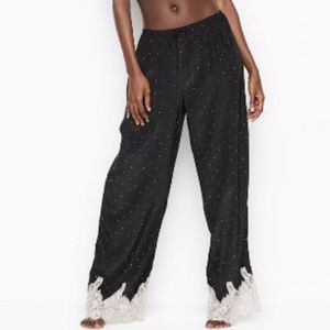 Victoria's Secret LG black lace pajama pants